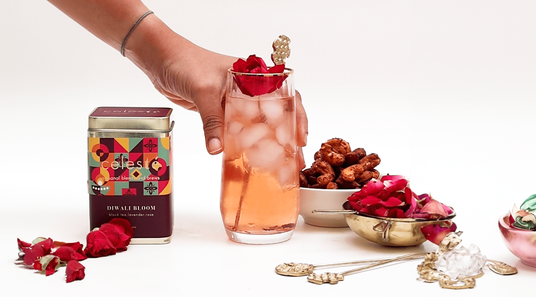 Celebrate Diwali in Style with Celesté's Limited Edition Diwali Bloom Tea and Gin Cocktail!