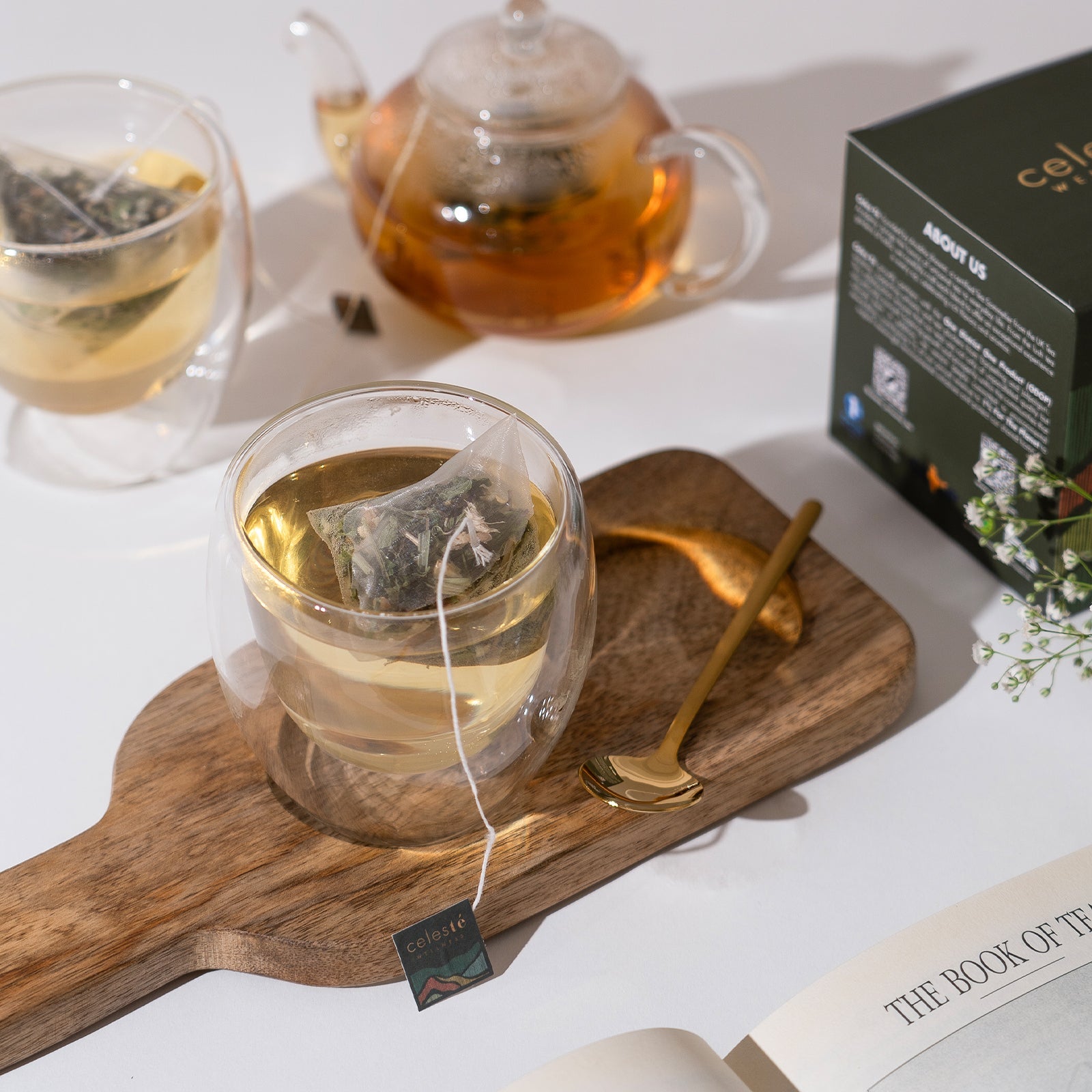 Assorted Tea Bags | Herbal & Green Tea Sampler - 15 Count