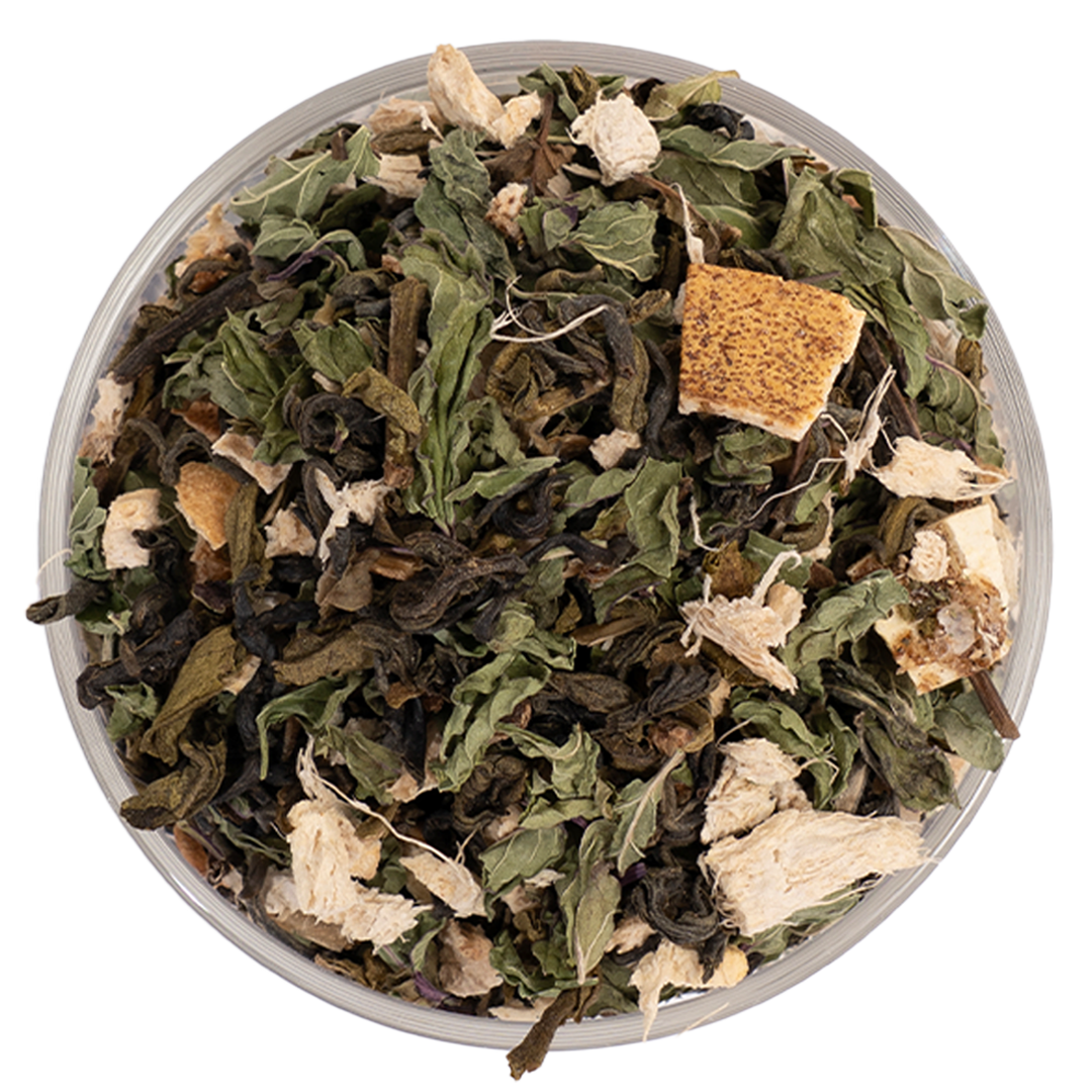 Ginger Mint Tea Bags | Digest Green Tea - 15 Count