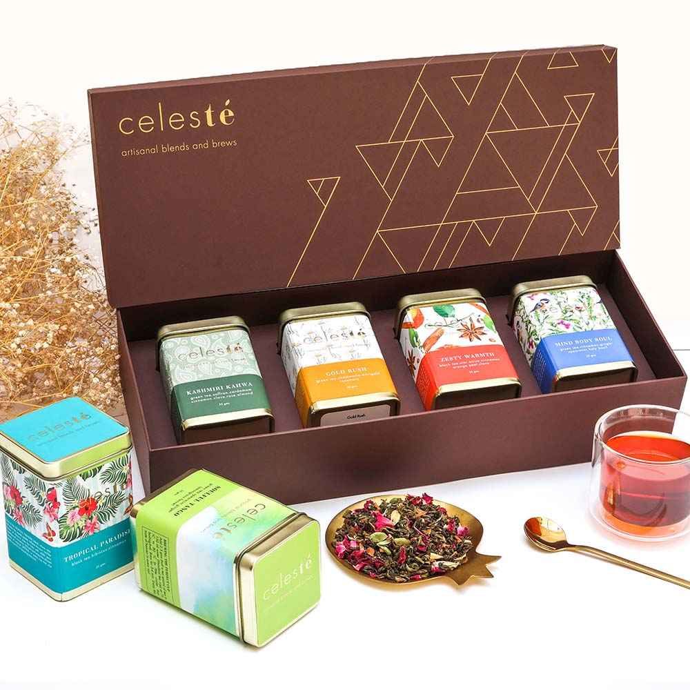 Artisanal Tea Gift Box - Set of 4 - CELESTE